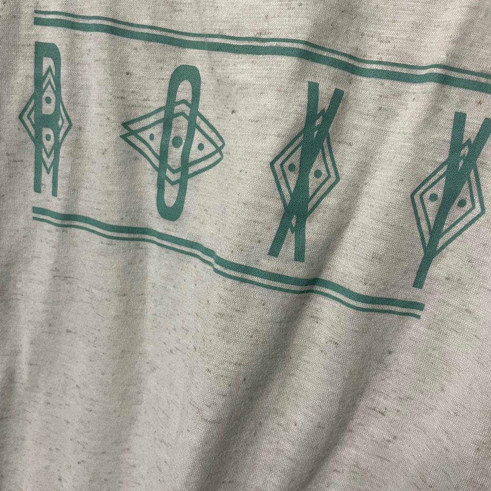 Roxy Light Gray Tank Top with Teal Design - Picture 3 of 3